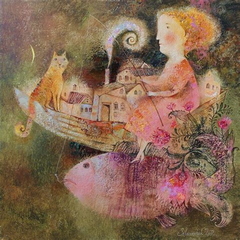 Pin By Angela Sova On Anna Silivoncik Artist Painting Ginger Cat Art