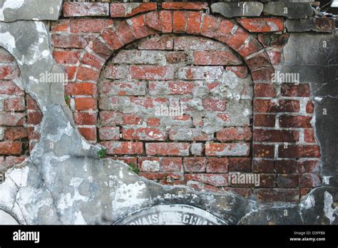 Grave Covered In Brick Stock Photo Alamy