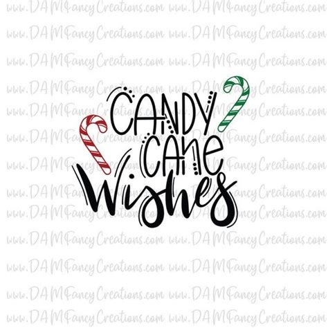 Then each mug is garnished with whipped cream and a small candy cane. hand lettered christmas svg- candy cane wishes- cute ...