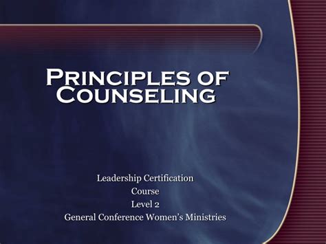 Ppt Principles Of Counseling Powerpoint Presentation Free Download Id9418093
