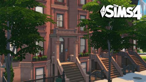 New York Brownstone House The Sims 4 Speed Build Youtube