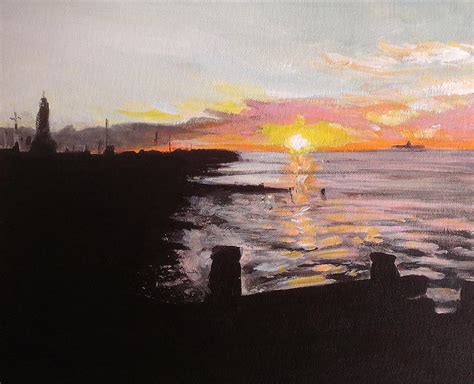 Herne Bay Summer Sunset 3 Painting By Paul Mitchell