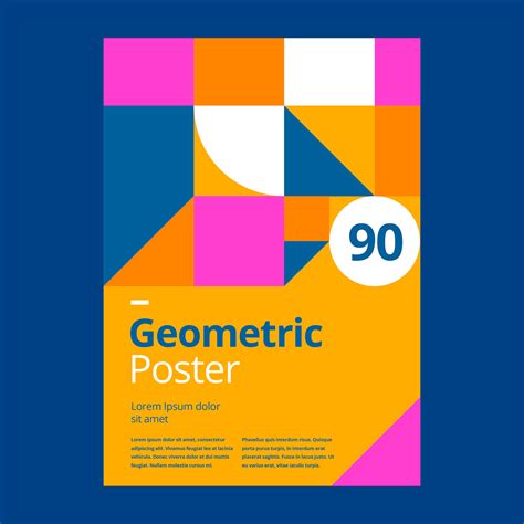 Geometric Poster Design Template Yellow 463833 Vector Art At Vecteezy
