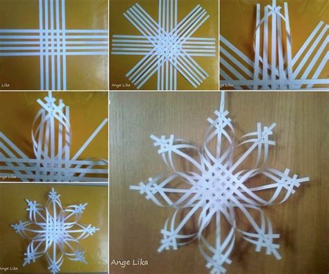 Wonderful Diy Colorful Woven Star Snowflake Diy Christmas Snowflakes