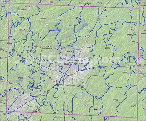 Greensboro Nc Zip Code Map Guilford County Nc Zip Codes