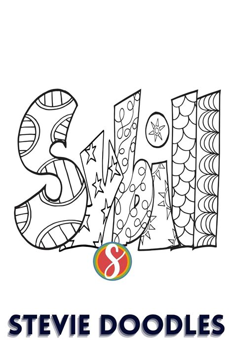 free sybill name coloring page — stevie doodles