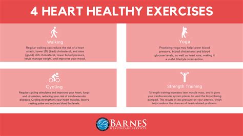 Heart Healthy Exercises And Their Benefits Infographic