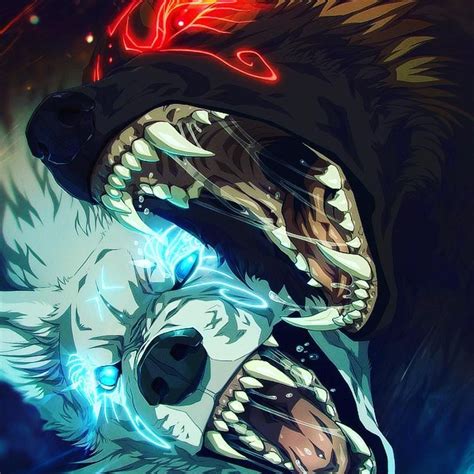 Pin By From The Dark Down Below On Fondos Anime Wolf Creature Art