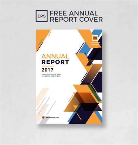 Free Annual Report Cover Template Behance