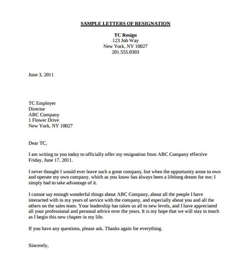 FREE 10+ Teacher Resignation Letter Templates in MS Word ...