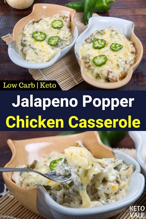 Add a layer of the cream and chicken mixture. Keto Jalapeno Popper Chicken Casserole Low Carb Recipe ...