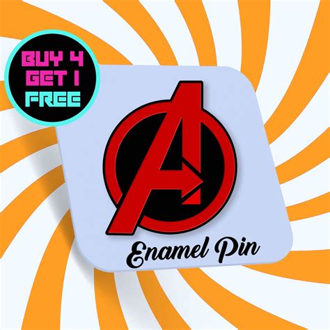 Avengers Logo Enamel Pin Superhero Comic Book Enamel Pins Cute Pin