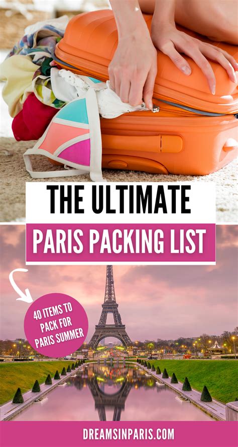 The Ultimate Paris Packing List For Summer Paris Packing Paris Trip