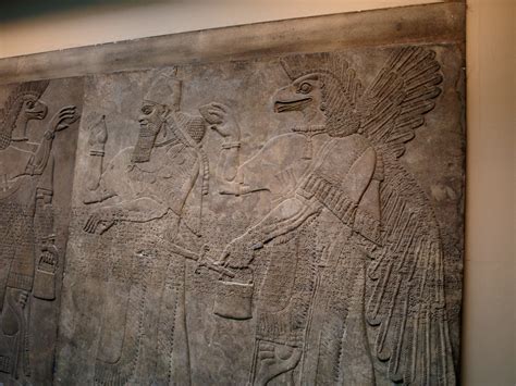 Assyrian Relief Carving God Nisroch And Man Adam Mcdowall Flickr
