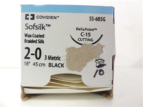 New Covidien Ss 685g Sofsilk 2 0 Black 18 Reliapoint C 15 Cutting