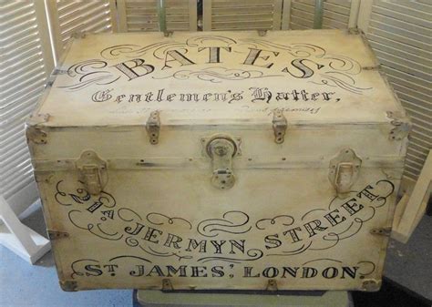 Hatter Graphics On Old Chest Metal Trunks Trunks And Chests Old