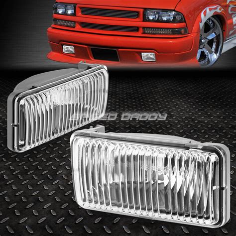 For 98 04 Chevy S10 Pickup Blazer Clear Lens Front Bumper Driving Fog