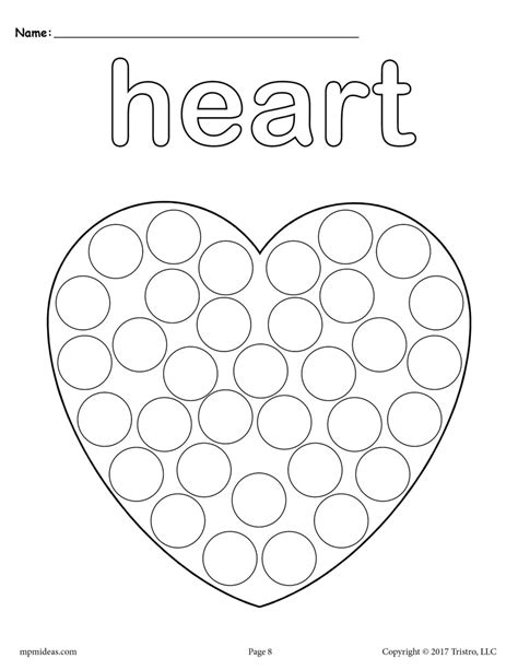 Heart Worksheet For Toddlers