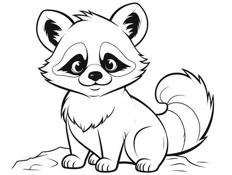 Printable Red Panda For Coloring Coloring Page