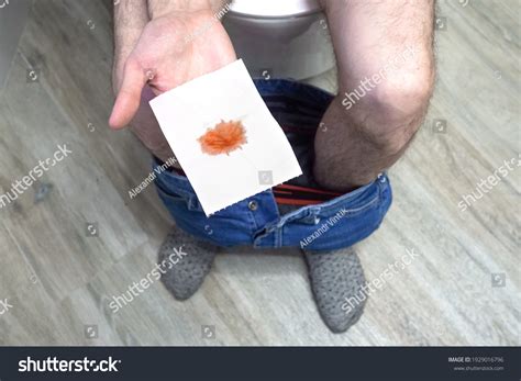 Man Holding Toilet Paper Blood Stain Stock Photo 1929016796 Shutterstock