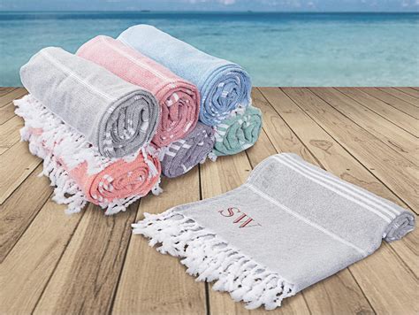 Personalized Turkish Beach Towel Bridesmaid T Turkish Towel Beach