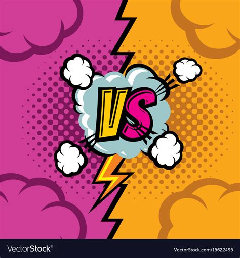 Versus Cartoon Comic Book Background Royalty Free Vector