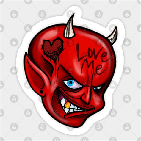 Devil Love Devil Sticker Teepublic