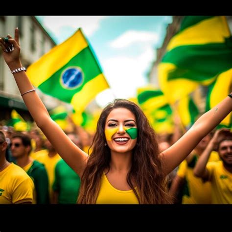 Premium Ai Image Brazilian Girl Independence Day September 7