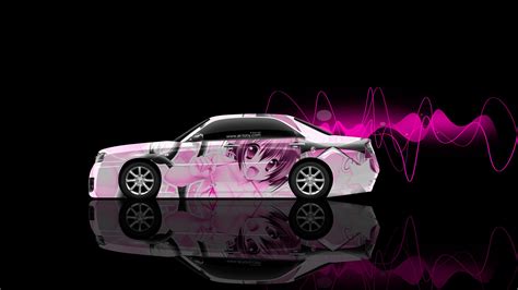 🔥 Download 4k Nissan Cedric Jdm Tuning Side Anime Girl Aerography Car