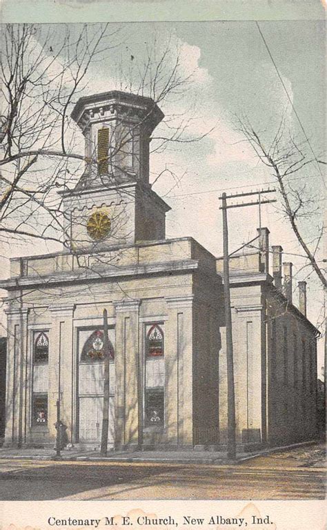 New Albany Indiana Centenary Me Church Antique Postcard J58420 Mary L