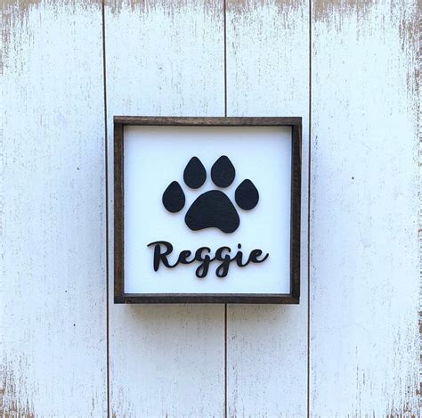 Personalized Dog Sign Unique Dog Sign Puppy Name Frame | Etsy | Dog ...
