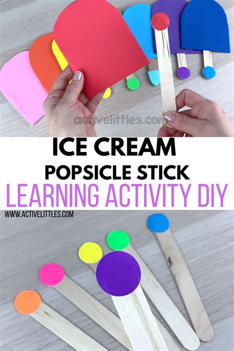 ice cream popsicle stick learning activity diy active littles