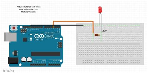 How To Blink An LED With Arduino Ardumotive Arduino Greek Playground