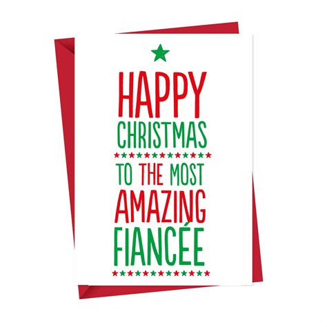 Amazing Christmas Fiancée Card A Is For Alphabet