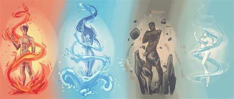 elemental spirits by rigrena on deviantart concept art characters elemental magic avatar the