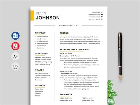 Winner Professional Resume Template Word In 2024 Resumekraft