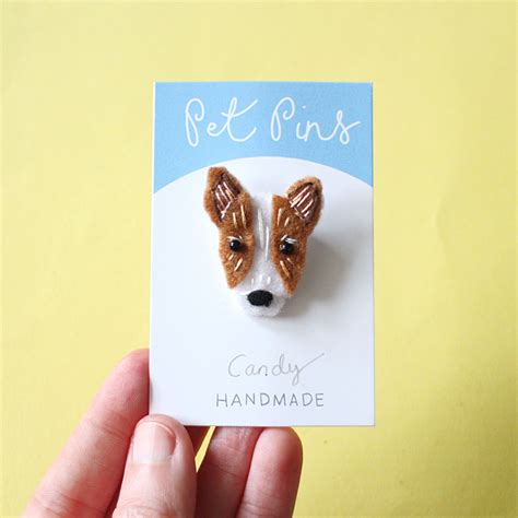 Handmade Personalised Pet Pin Badges Handmade Using Felt