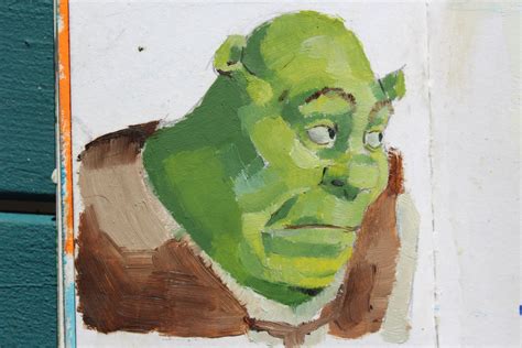 Heres A Shrek I Did In Oil Paints Rshrek