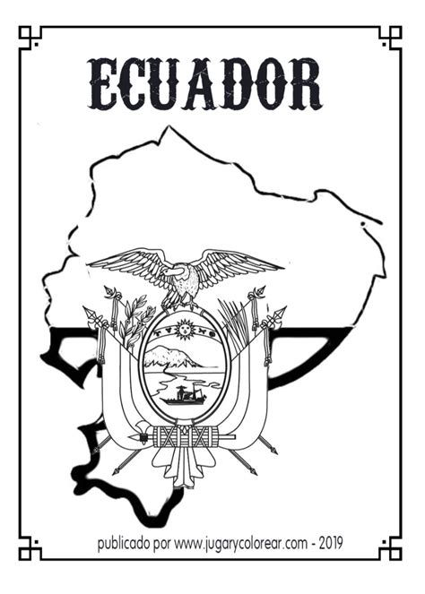 Bandera Del Ecuador Para Colorear Para Niños Mayhm001