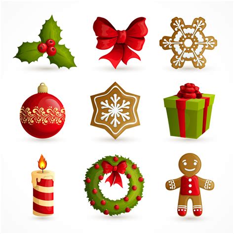Christmas Icons Set 438038 Vector Art At Vecteezy