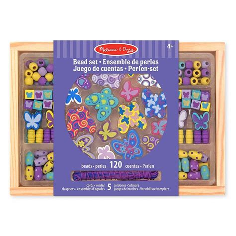 Melissa And Doug Created By Me Butterfly Beads Wooden Bead Kit 14179
