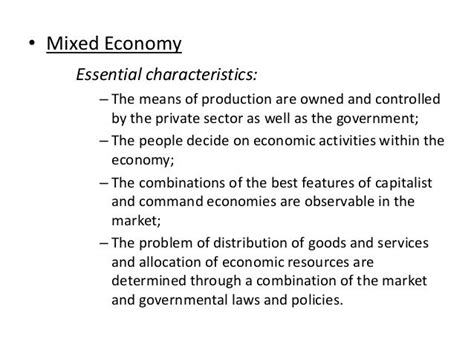 😊 Characteristics Of Mixed Economy The Four Types Of Economic Systems