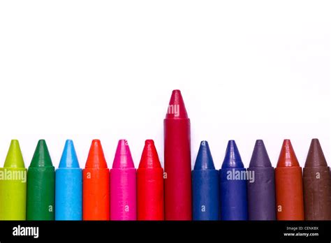 Colorful Wax Crayons On White Background Stock Photo Alamy