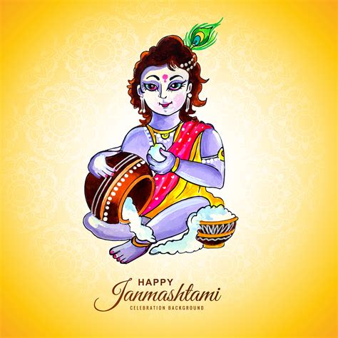 Krishna Janmashtami Vector Design Images Happy Krishna Janmashtami