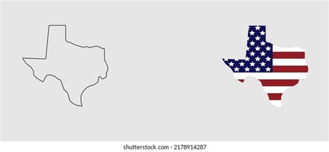 Texas States Map Flag Stock Vector Royalty Free 2178914287 Shutterstock