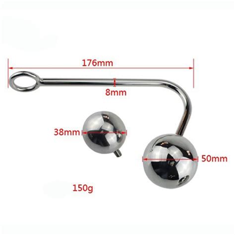 anal plug juguetes sexuales adult toy anal with balls stainless steel hook butt plug 2