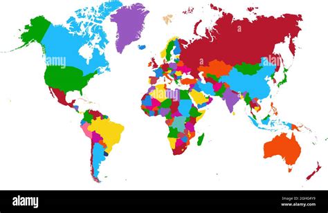 Colorful Map Of World High Detail Political Map With Country Names Sexiz Pix
