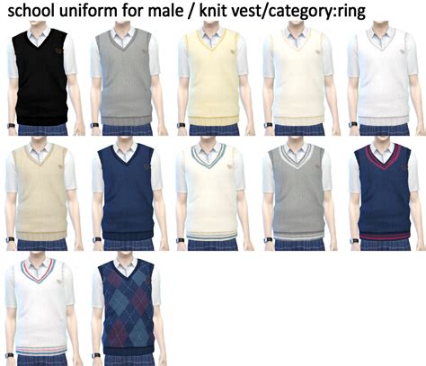 Needs The Mesh Here Mesh Sims 4 Male School Uniform S