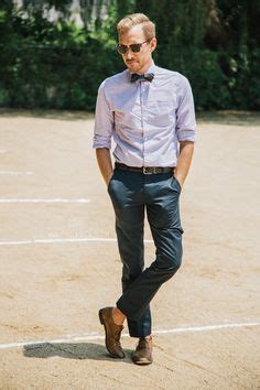 Great for weddings that embrace the carefree mood of a barefoot on the beach union. Casual Bow Tie Look ... | Summer wedding attire, Summer ...