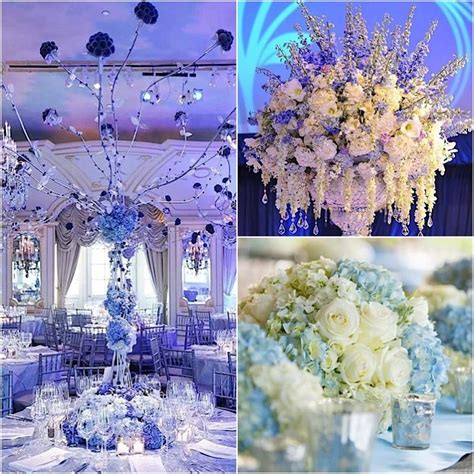Shades Of Blue Wedding Centerpiece Ideas